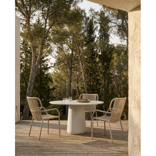 Vincent Sheppard Sandro tuintafel Ø  150 Dune White /  Ceramic Portland