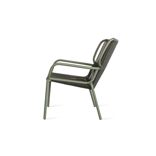 Vincent Sheppard Ribbon loungestoel tuin moss touw dark green