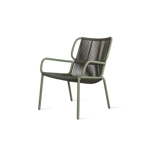 Vincent Sheppard Ribbon loungestoel tuin moss touw dark green