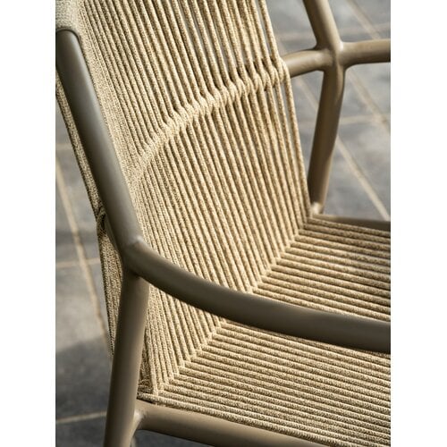 Vincent Sheppard Sweep tuinstoel taupe touw sand