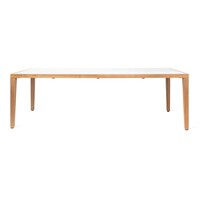 Volta tuintafel 240x100 onderstel teak top keramiek masai blanco
