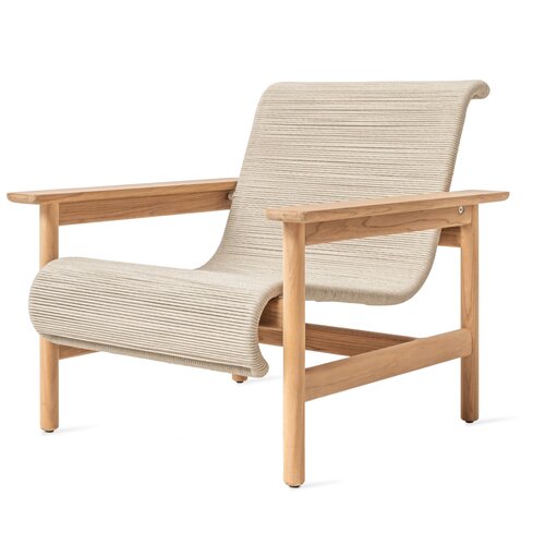 Vincent Sheppard Tomus loungestoel teak touw flax