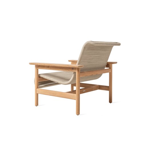 Vincent Sheppard Tomus loungestoel teak touw flax