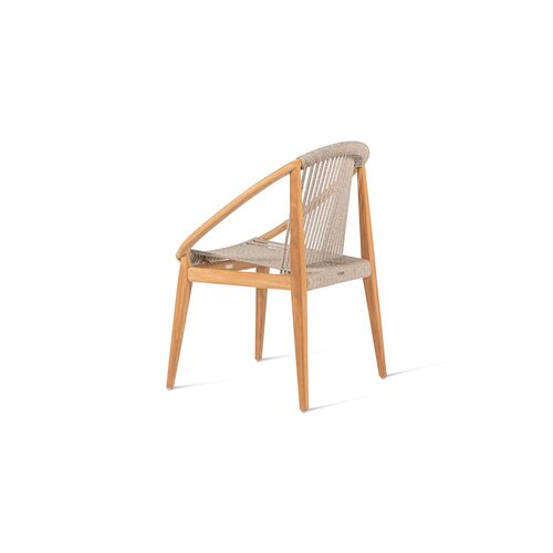 Vincent Sheppard Frida tuinstoel onbehandelde teak dune white