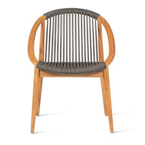 Vincent Sheppard Frida tuinstoel onbehandelde teak anthraciet Vincent Sheppard Frida tuinstoel onbehandelde teak anthraciet