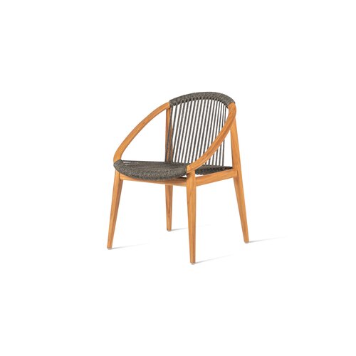 Vincent Sheppard Frida tuinstoel onbehandelde teak anthraciet