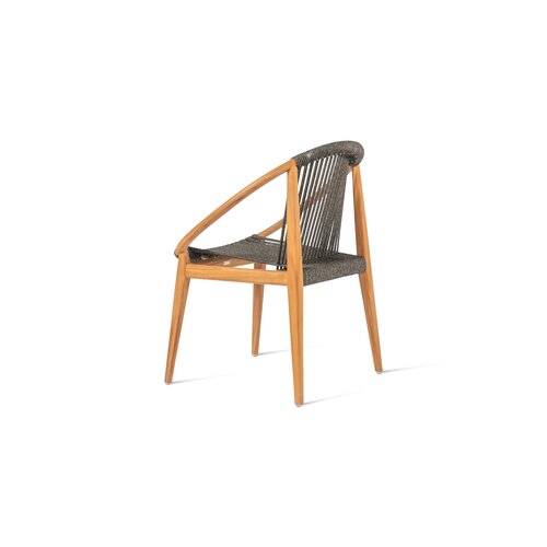 Vincent Sheppard Frida tuinstoel onbehandelde teak anthraciet
