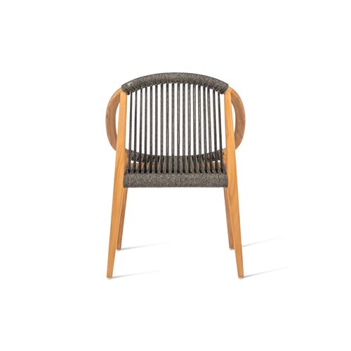 Vincent Sheppard Frida tuinstoel onbehandelde teak anthraciet