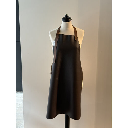 Verstee Leather Crafts Keukenschort leder rivet chocolate/cognac Verstee Leather Crafts Keukenschort leder rivet chocolate/cognac