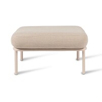 Kodo modular outdoor pouf dune white incl. coussin d'assise carbon beige