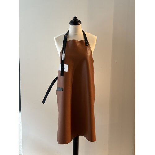 Verstee Leather Crafts Keukenschort leder rivet cognac/zwart Verstee Leather Crafts Keukenschort leder rivet cognac/zwart