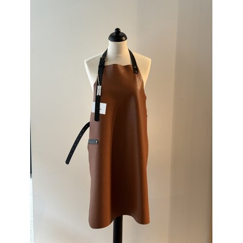 Verstee Leather Crafts Keukenschort leder rivet cognac/zwart Verstee Leather Crafts Keukenschort leder rivet cognac/zwart