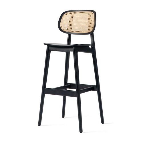 Vincent Sheppard Titus tabouret de bar en chêne teinté noir Vincent Sheppard Titus tabouret de bar en chêne teinté noir