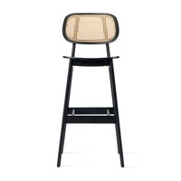 Tabouret de bar Titus chêne teinté noir