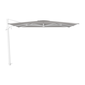 Jardinico Azore parasol 300 x 300 white & cloud inclusief parasolvoet graniet mat, RVS wieltjes en hoes