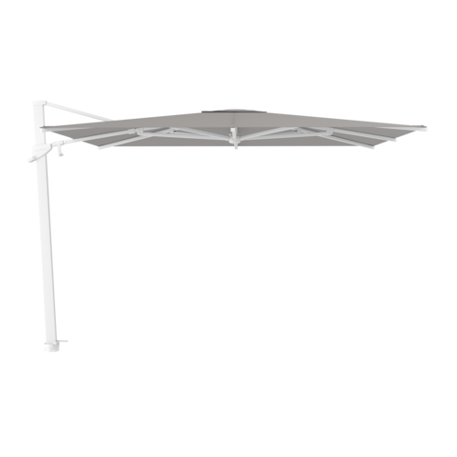 Jardinico Azore parasol 300 x 300 white & cloud inclusief parasolvoet graniet mat, RVS wieltjes en hoes