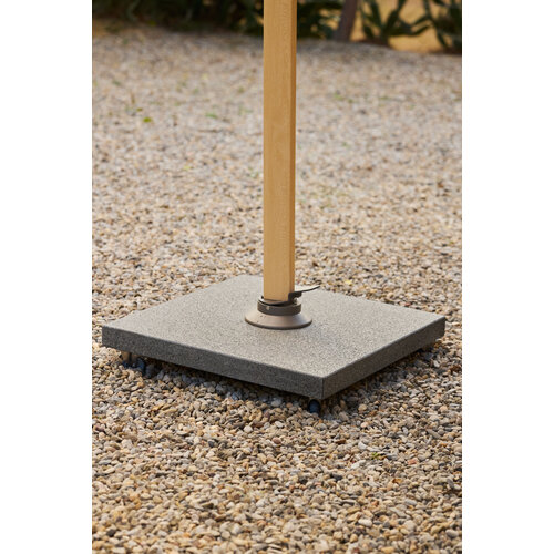 Jardinico Azore parasol 300 x 300 white & cloud inclusief parasolvoet graniet mat, RVS wieltjes en hoes