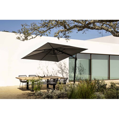 Jardinico Azore parasol 300 x 300 white & cloud inclusief parasolvoet graniet mat, RVS wieltjes en hoes