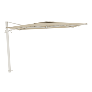 Jardinico Azore parasol 300 x 300 linen & latte inclusief parasolvoet graniet mat, RVS wieltjes en hoes