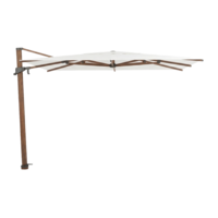 Azore parasol 300 x 300 teakwood & natural inclusief parasolvoet graniet mat, RVS wieltjes en hoes