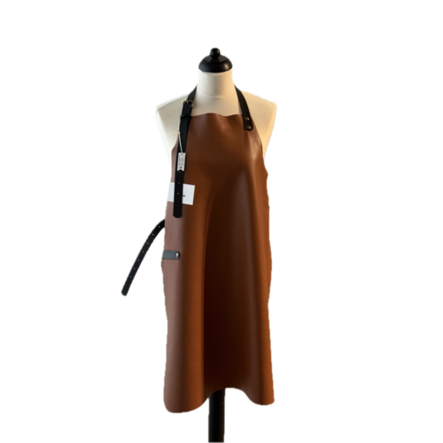 Verstee Leather Crafts Keukenschort leder rivet cognac/zwart Verstee Leather Crafts Keukenschort leder rivet cognac/zwart