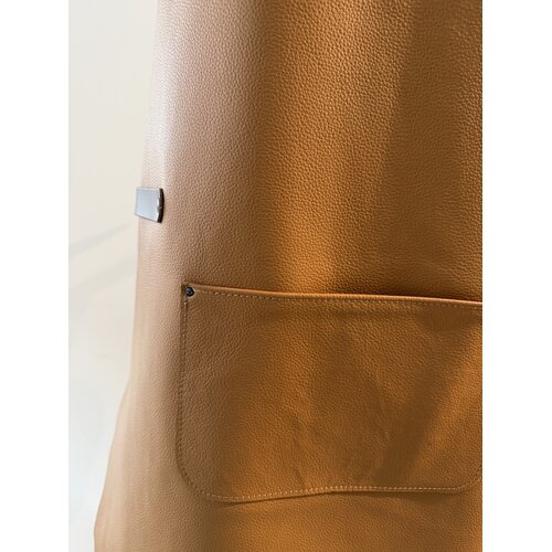 Verstee Leather Crafts Keukenschort leder rivet met zak sand/cognac
