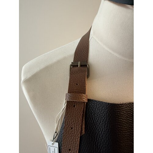 Verstee Leather Crafts Keukenschort leder rivet chocolate/cognac Verstee Leather Crafts Keukenschort leder rivet chocolate/cognac