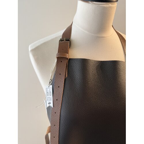 Verstee Leather Crafts Keukenschort leder rivet chocolate/cognac Verstee Leather Crafts Keukenschort leder rivet chocolate/cognac