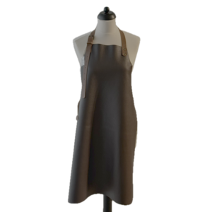Verstee Leather Crafts Tablier de cuisine en cuir rivet chocolat/cognac