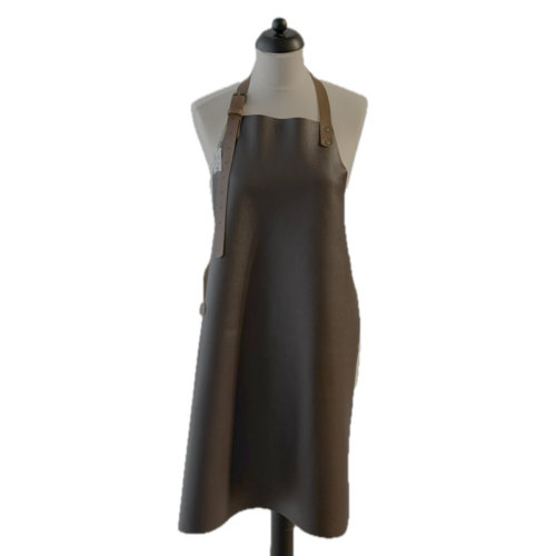 Verstee Leather Crafts Keukenschort leder rivet chocolate/cognac Verstee Leather Crafts Keukenschort leder rivet chocolate/cognac