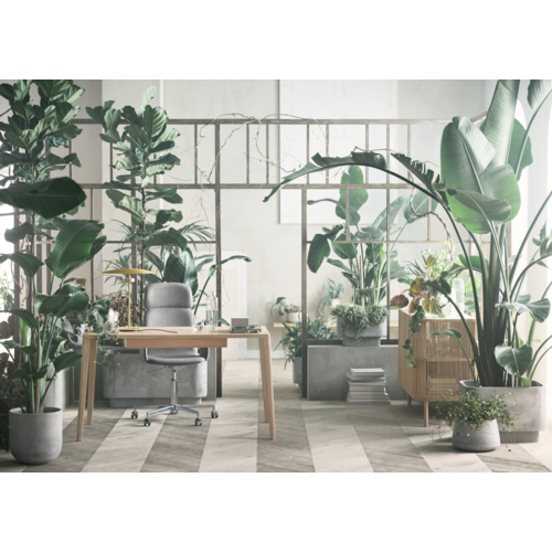 Bolia Palm CEO bureaustoel met beklede zitting, armleuningen en chrome basis - TOONZAALMODEL