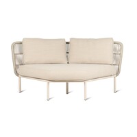 Kodo modular outdoor module d'angle dune white incl. 1 coussin d'assise et 2 coussins de dossier carbon beige