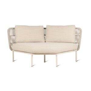Vincent Sheppard Kodo modular outdoor hoekmodule dune white inclusief 1 zit- en 2 rugkussens carbon beige Vincent Sheppard Kodo modular outdoor hoekmodule dune white inclusief 1 zit- en 2 rugkussens carbon beige