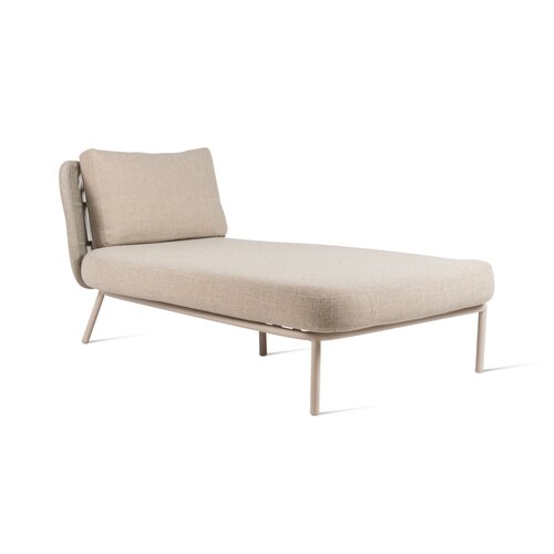 Vincent Sheppard Kodo modular outdoor canapé chaise longue droite dune white incl. coussin d'assise et de dossier carbon beige Vincent Sheppard Kodo modular outdoor canapé chaise longue droite dune white incl. coussin d'assise et de dossier carbon beige