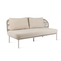 Kodo modular outdoor canapé 2-places gauche dune white incl. 1 coussin d'assise et 2 coussins de dossier carbon beige