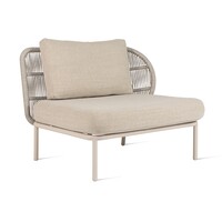 Kodo modular outdoor canapé 1-place gauche dune white incl. coussin d'assise et de dossier carbon beige
