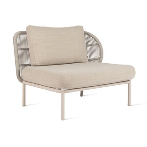 Vincent Sheppard Kodo modular outdoor sofa eenzit links dune white inclusief zit- en rugkussen carbon beige Vincent Sheppard Kodo modular outdoor sofa eenzit links dune white inclusief zit- en rugkussen carbon beige