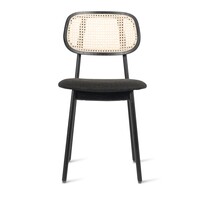 Titus chaise de salle à manger en chêne teinté noir assise multiplex