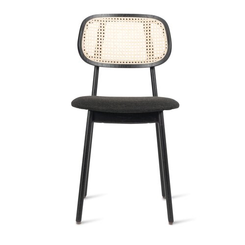 Vincent Sheppard Titus chaise de salle à manger en chêne teinté noir assise multiplex Vincent Sheppard Titus chaise de salle à manger en chêne teinté noir assise multiplex