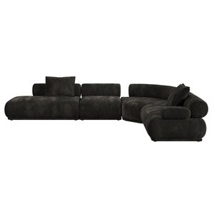 Zuiver Sofa Rembrandt 7,5 places droite brun foncé Zuiver Sofa Rembrandt 7,5 places droite brun foncé