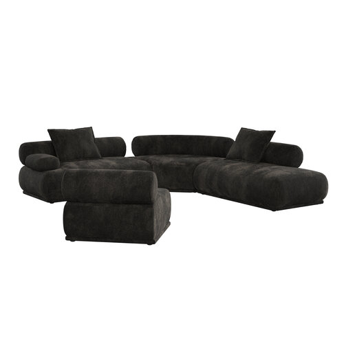 Zuiver Sofa Rembrandt 7,5-zit links donkerbruin Zuiver Sofa Rembrandt 7,5-zit links donkerbruin