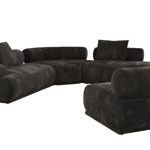 Zuiver Sofa Rembrandt 7,5-zit links donkerbruin Zuiver Sofa Rembrandt 7,5-zit links donkerbruin