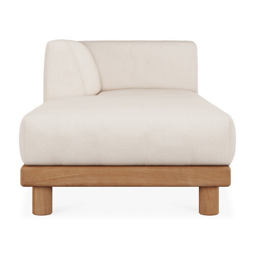 Ethnicraft Monocle canapé modulaire outdoor en teck lit de repos avec bras R