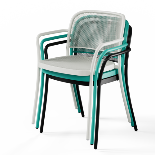 Emu Café chaise de jardin avec accoudoirs military green