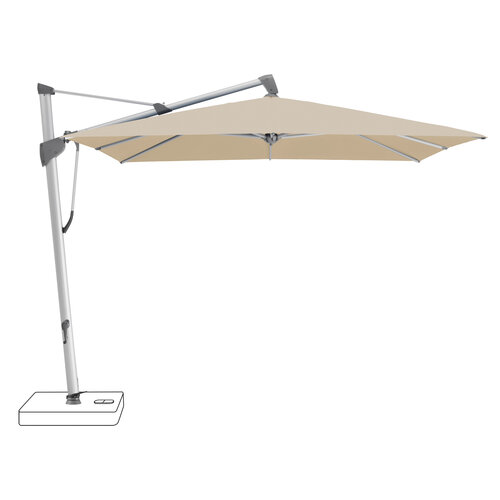 Glatz Sombrano S+ parasol stof 422 cream geanodiseerd aluminium frame Glatz Sombrano S+ parasol stof 422 cream geanodiseerd aluminium frame