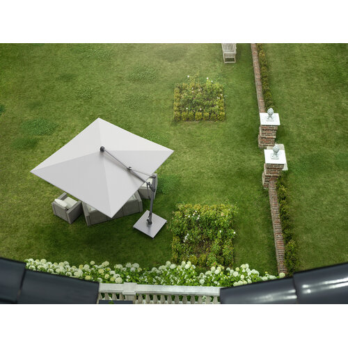 Glatz Sombrano S+ parasol stof 453 vanille geanodiseerd aluminium frame