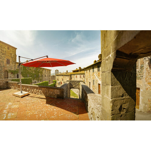 Glatz Sombrano S+ parasol stof 453 vanille geanodiseerd aluminium frame