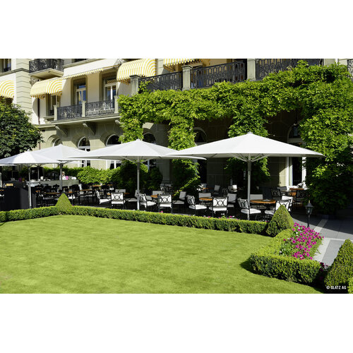 Glatz Sombrano S+ parasol stof 453 vanille geanodiseerd aluminium frame