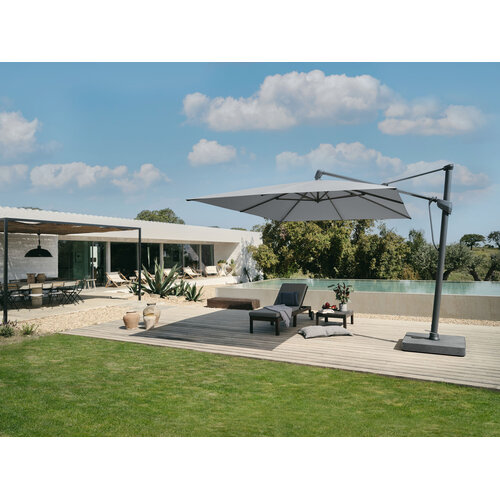 Glatz Sombrano S+ parasol stof 453 vanille geanodiseerd aluminium frame
