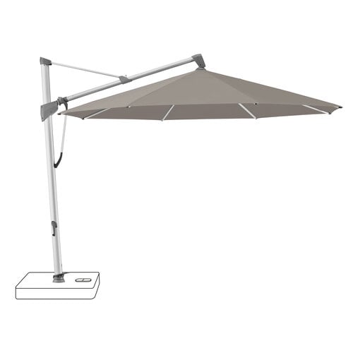 Glatz Sombrano S+ parasol stof 461 taupe geanodiseerd aluminium frame Glatz Sombrano S+ parasol stof 461 taupe geanodiseerd aluminium frame